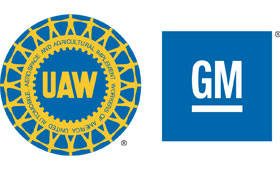 General Motors and United Automobile Workers logos